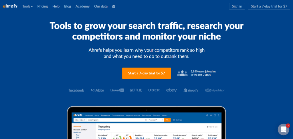 instrument seo ahrefs