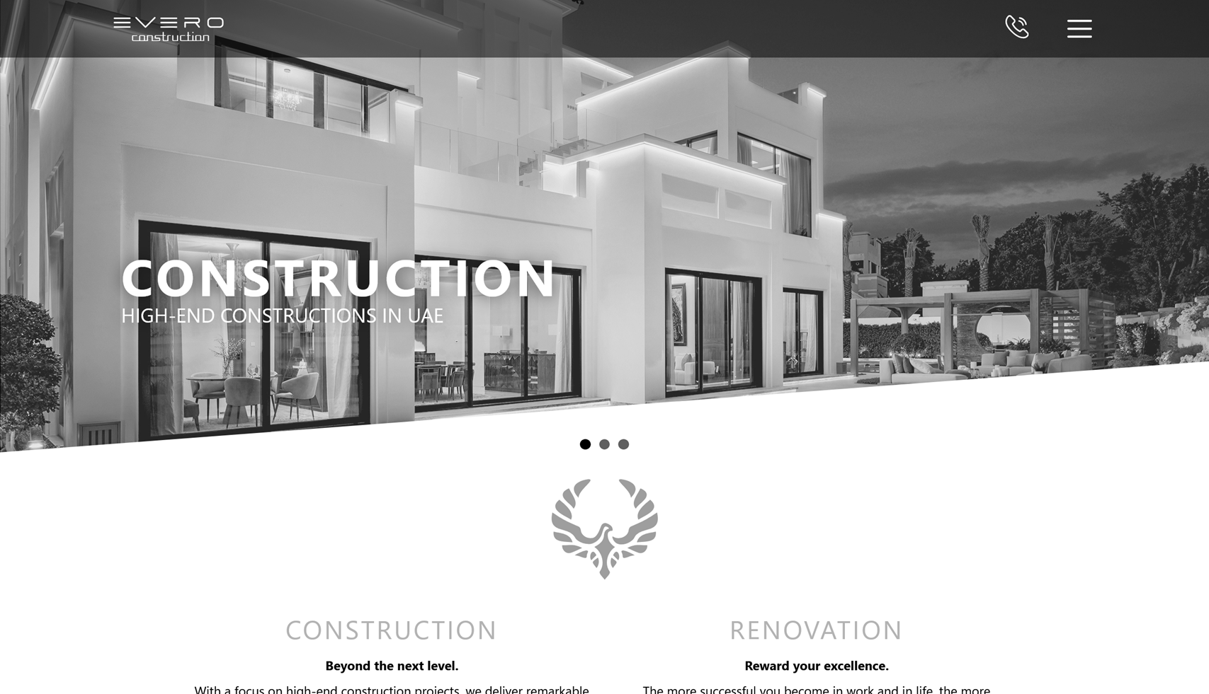 Creare website prezentare EVERO Construction