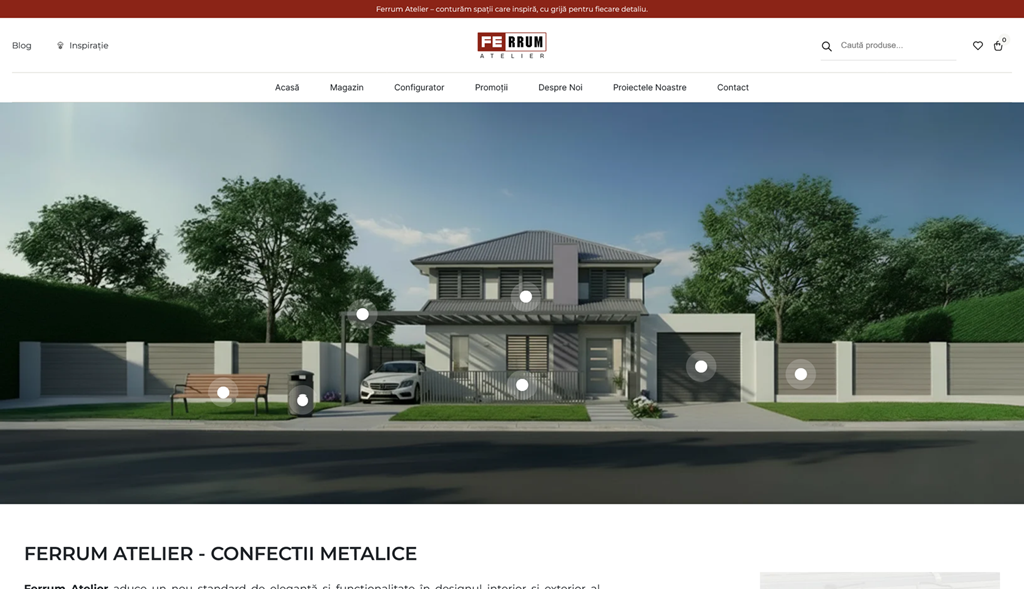Realizare Magazin Online Ferrum Atelier Ro